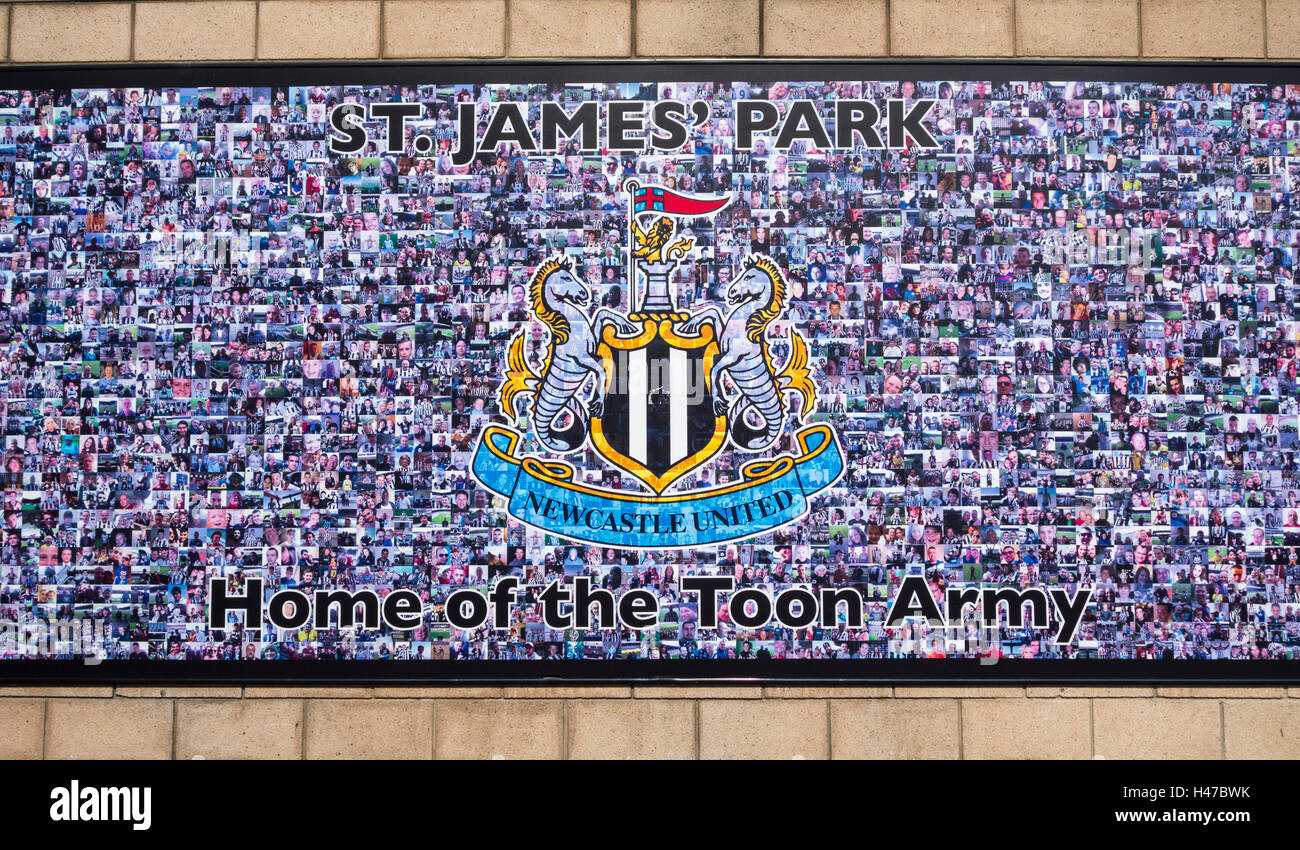 Newcastle United stadium,St James` Park, Newcastle upon Tyne, England. UK Stock Photo